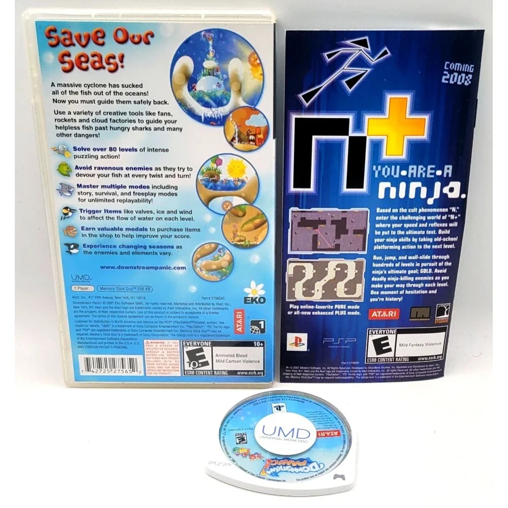 Downstream Panic!‎ Sony Playstation Portable PSP, CIB 2008 CIB COMPLETE IN BOX